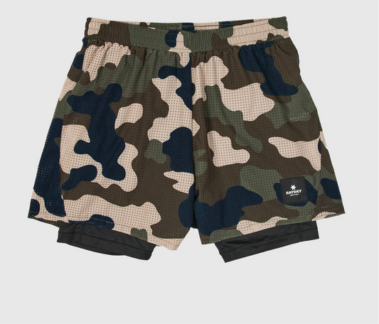 2 In 1 Camo Pace Shorts 5''