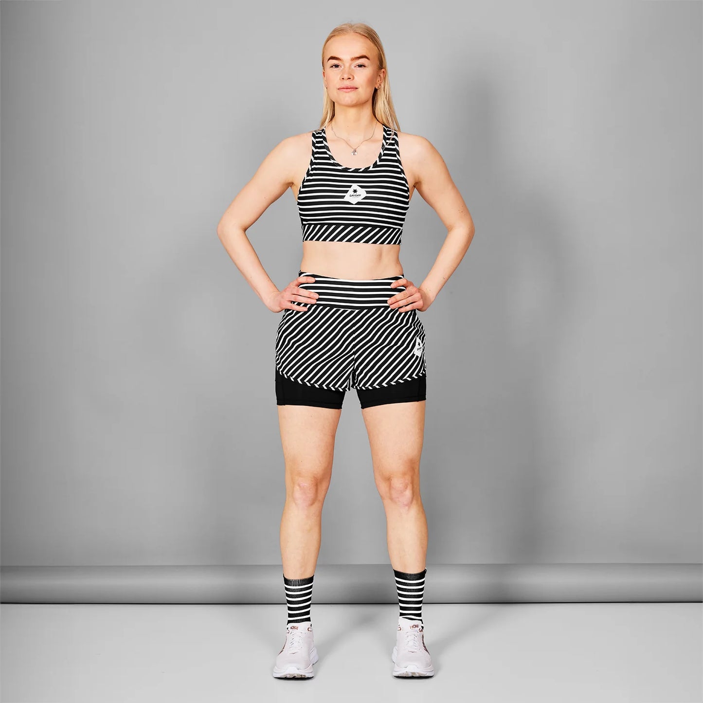 STRIPE PACE 2 IN 1 SHORTS 3''